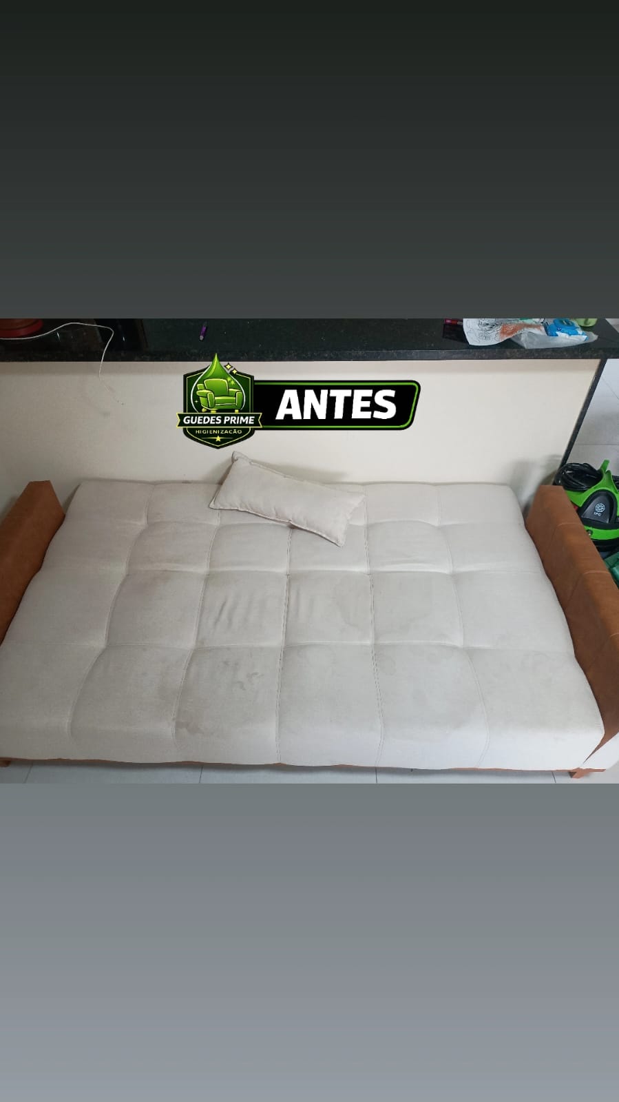 Resultado de higienização de estofado